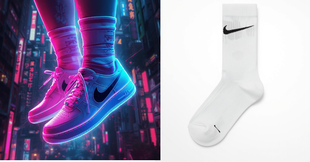 what are nike socks made of